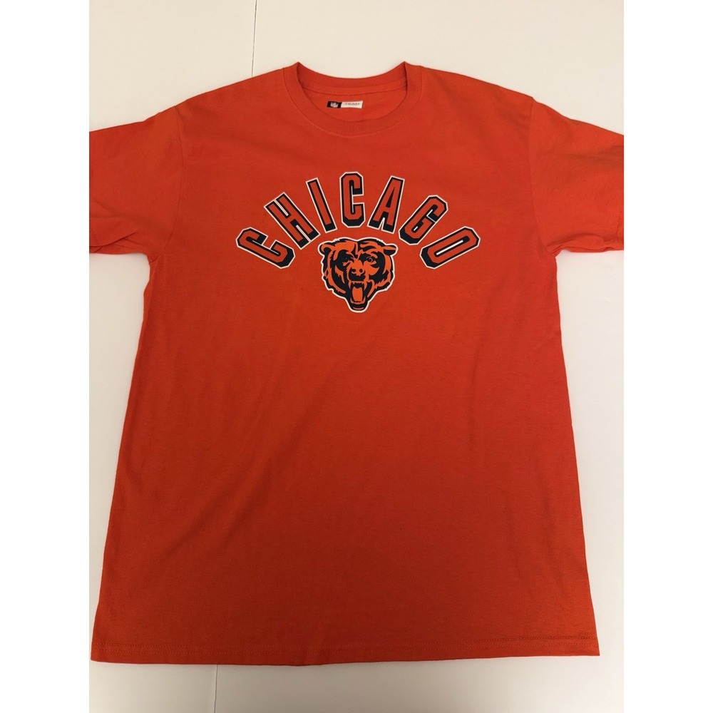 Chicago Bears Men Medium T-Shirt Orange Cotton Tee NFL License Football Top NEW